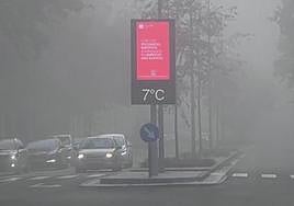 Niebla en la mañana de este sábado en Parquesol, donde el termómetro marcaba solo 7 grados.