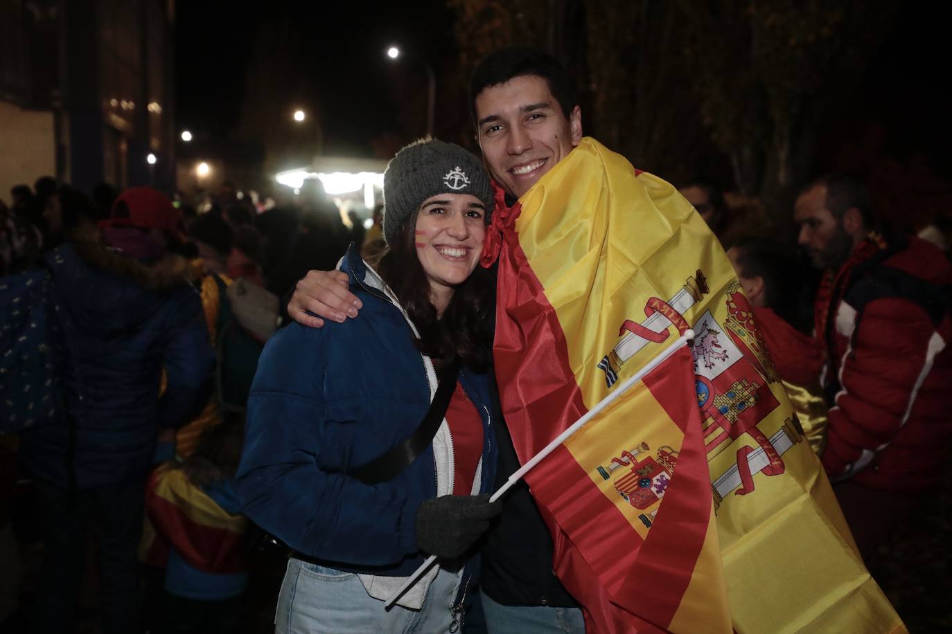 La afición de Valladolid apoya a la selección española