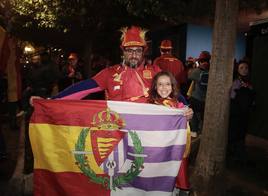 La afición de Valladolid apoya a la selección española