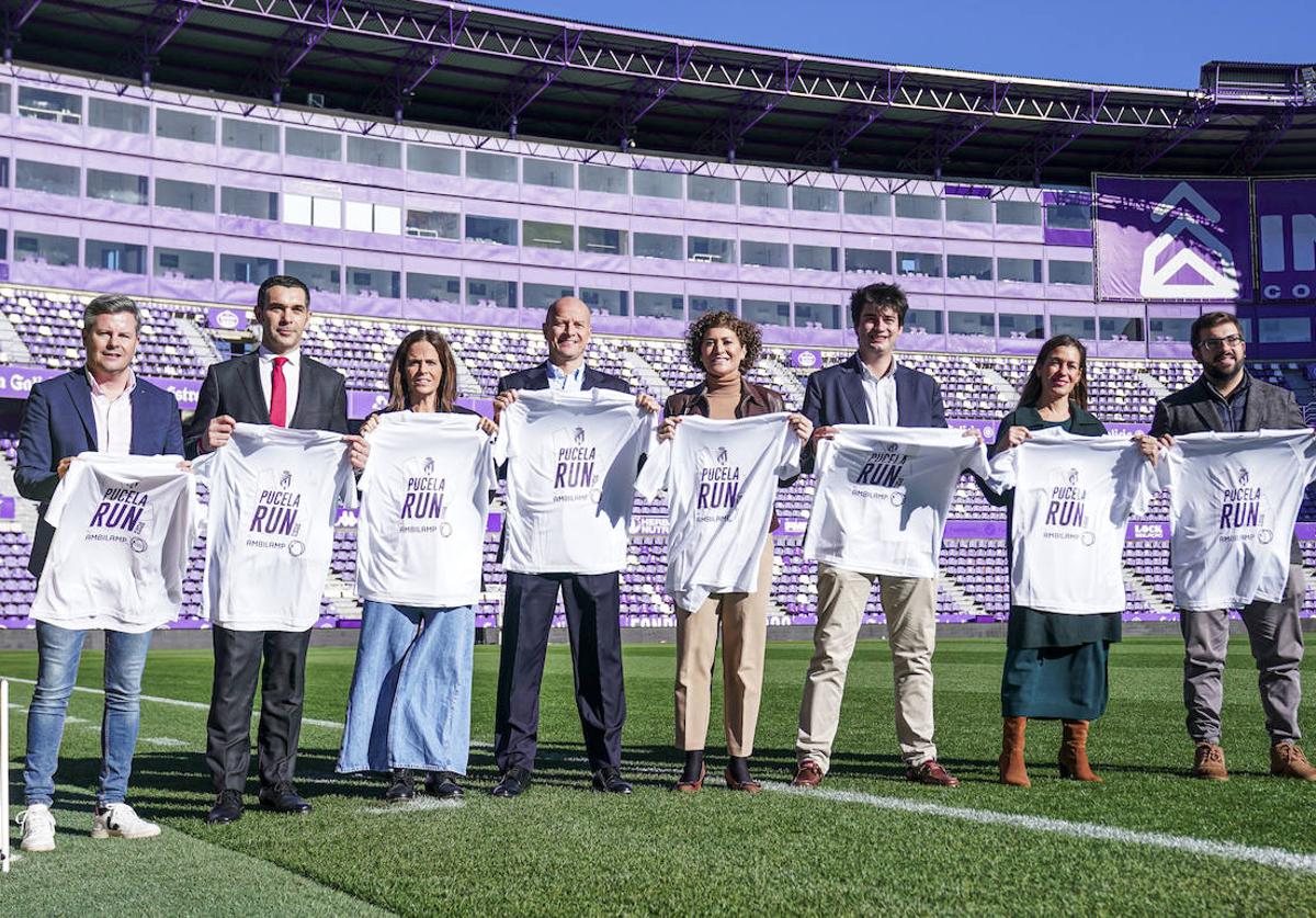 Presentación de la Pucela Run este martes en el estadio José Zorrilla.