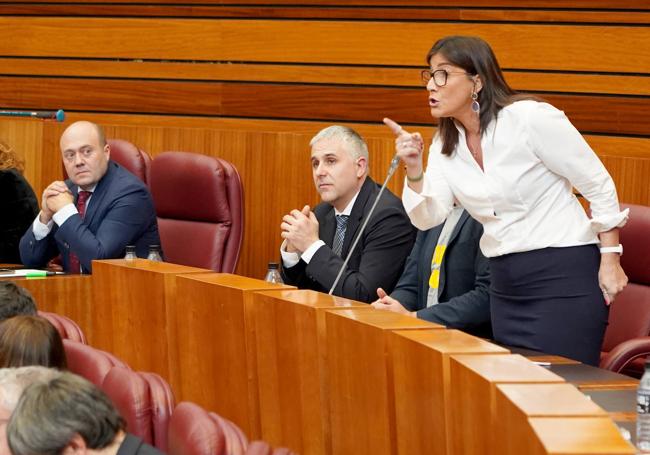 La socialista Ana Sánchez, en su debate con Carriedo.