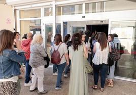 Oposiciones a profesores de Secundaria, en un instituto de Parquesol el pasado mes de junio.