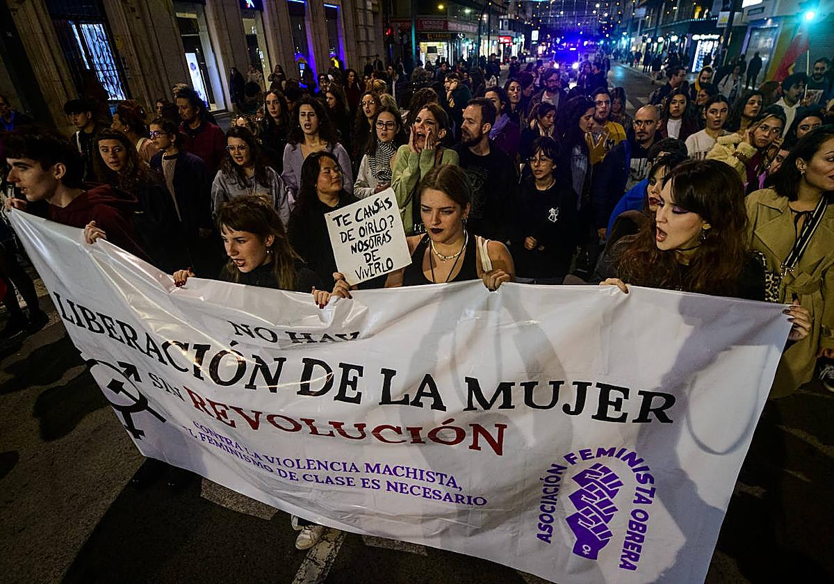 Manifestación del 25-N por la erradicación de la violencia contra la mujer, el año pasado.
