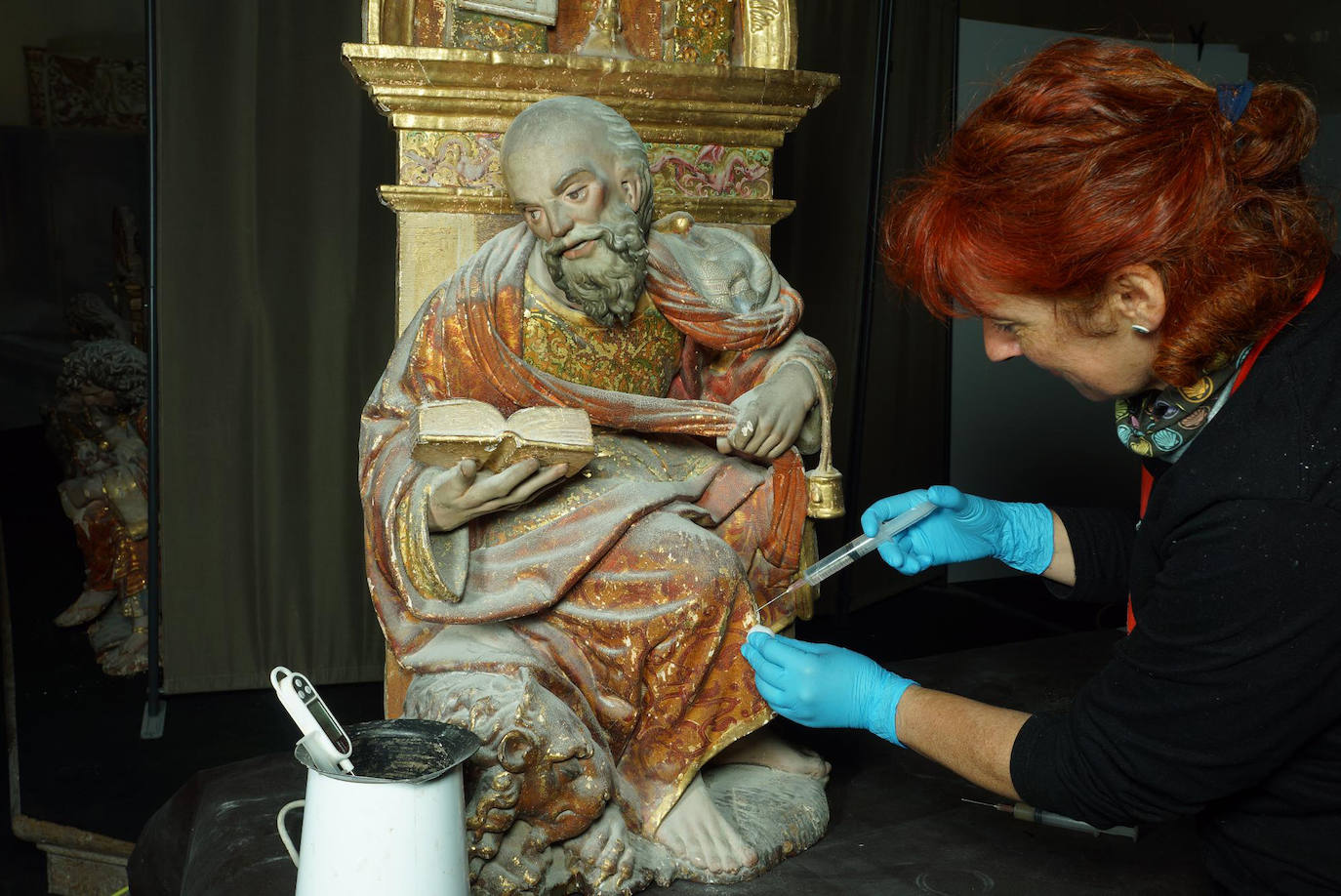 Trabajos de restauración en el Monasterio de Santa María del Parral.