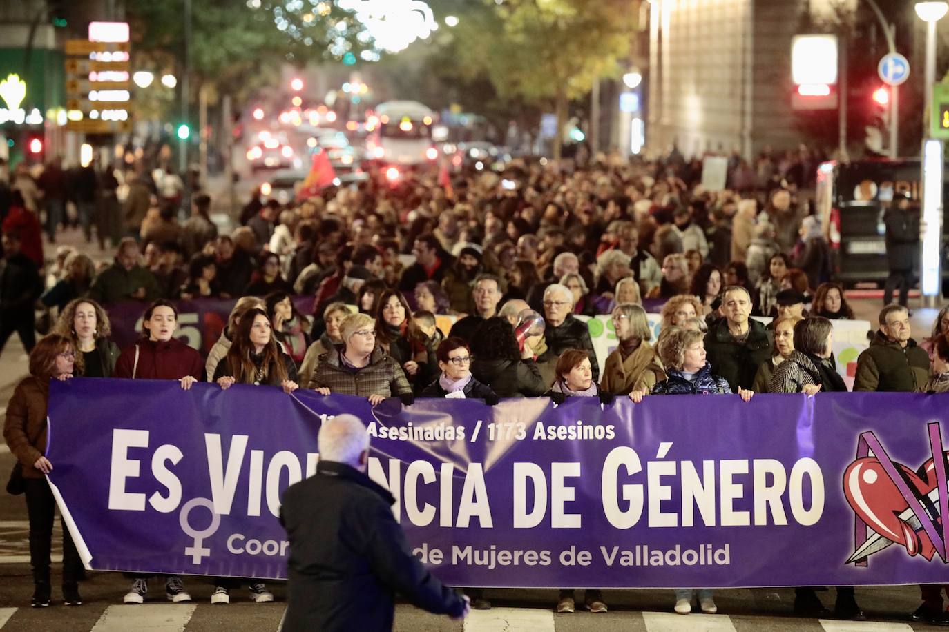 Las imágenes de la protesta del 25N en Valladolid