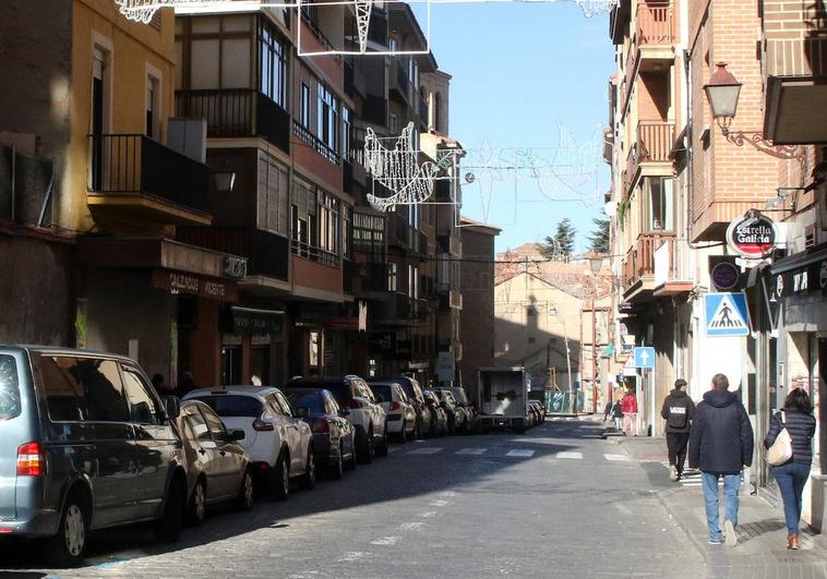 Calle Blanca de Silos, ayer.