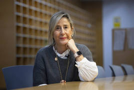 La decana Yolanda Gutiérrez, en el Colegio de Procuradores de Valladolid.
