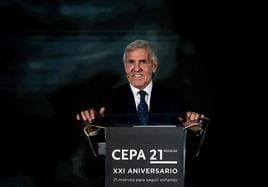 José Moro en el XXI aniversario de la bodega, en el Palacio de Cibeles.