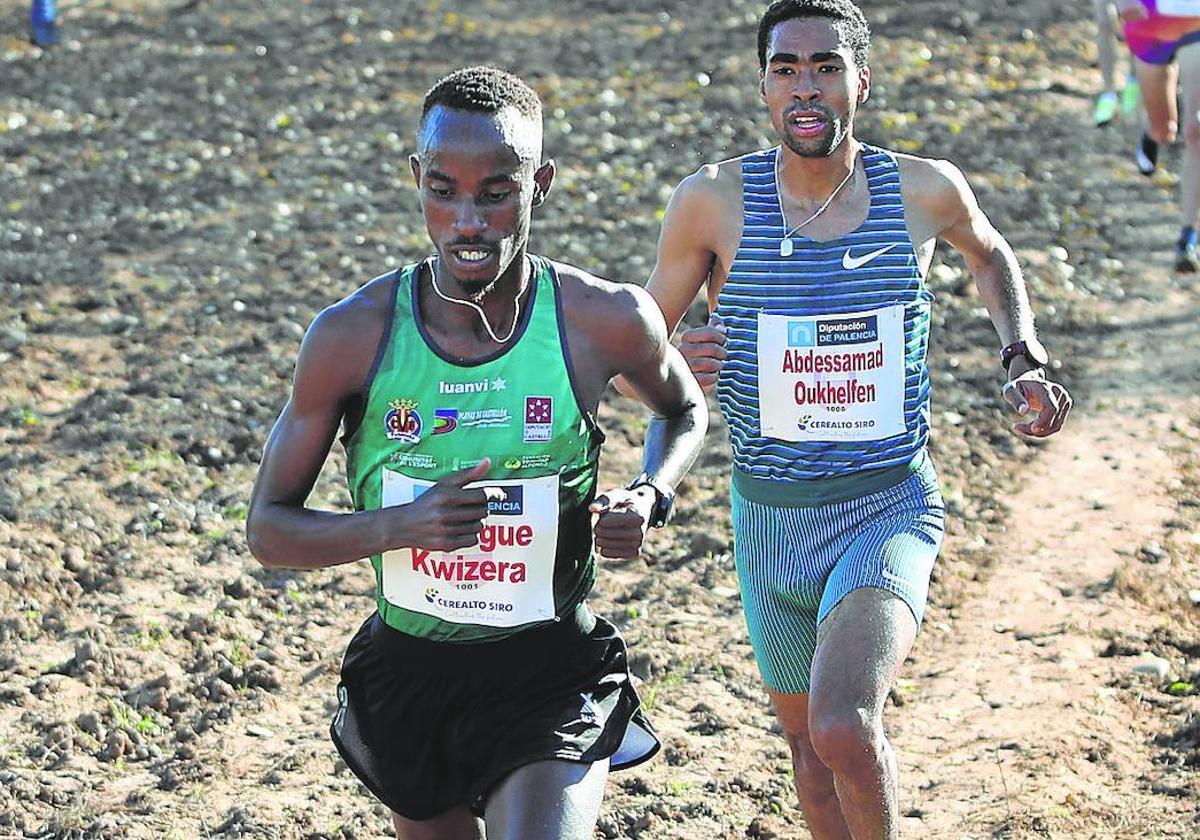 Rodrigue Kwizera, en primer lugar, en el Cross de Venta de Baños del año pasado.