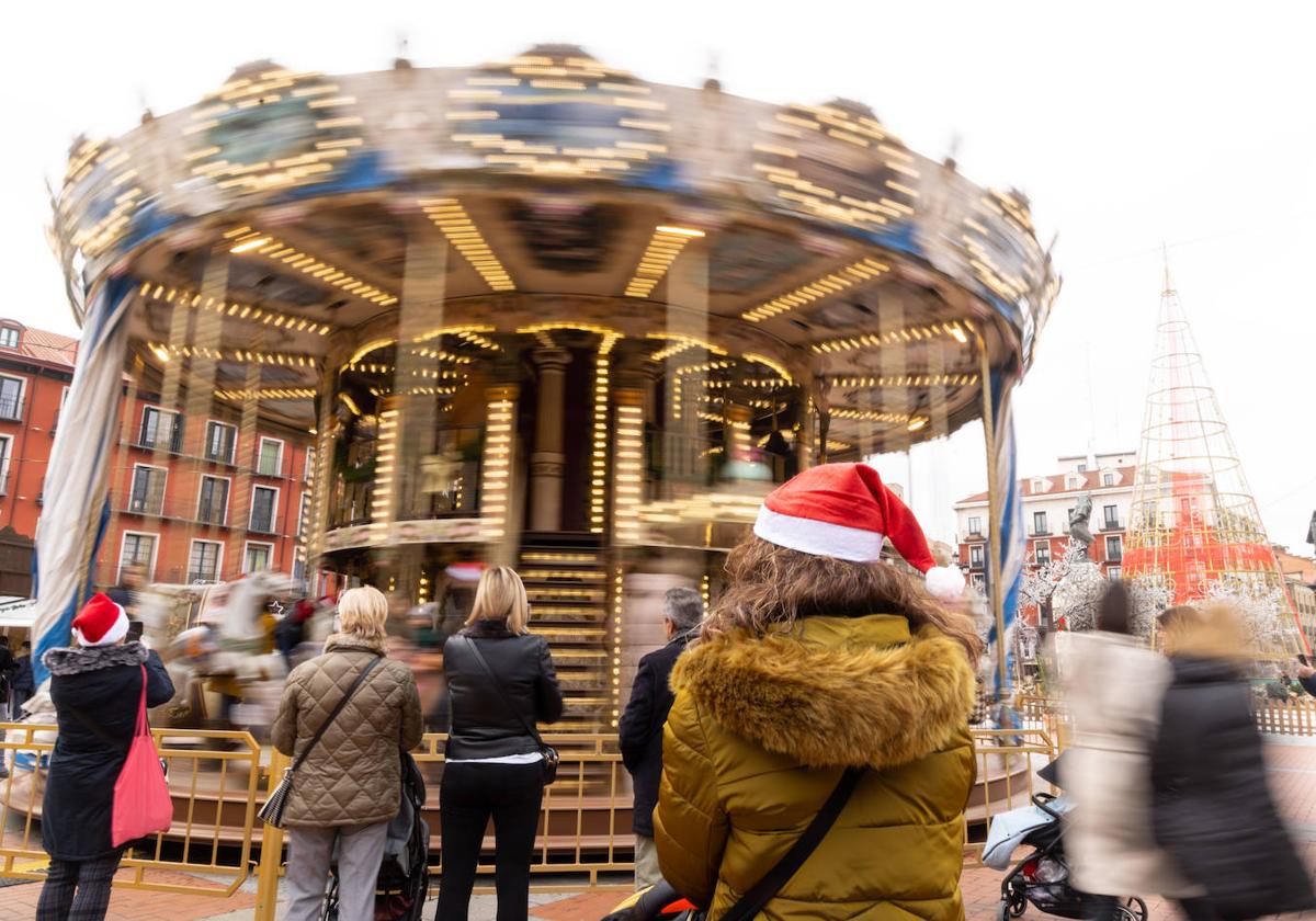 Ambiente de Navidad en la Plaza Mayor, en una imagen de archivo.