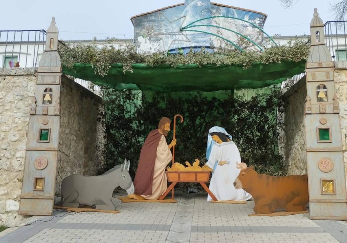 El portal de Belén, en una de las plazas de La Santa Espina.