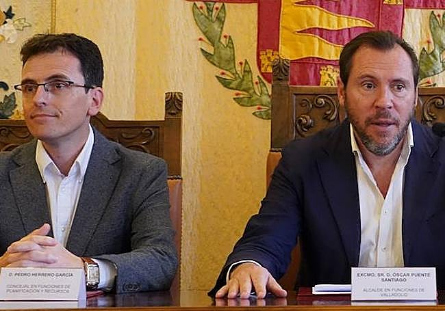 Herrero y Puente, en sus no tan lejanos tiempos de gobierno municipal en Valladolid.