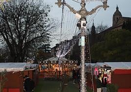 Cámara instalada este lunes en el Paseo de la Navidad.