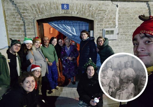 El aguinaldo de la Zarza actualmente y un detalle de los celebrados a mediados del s.XX