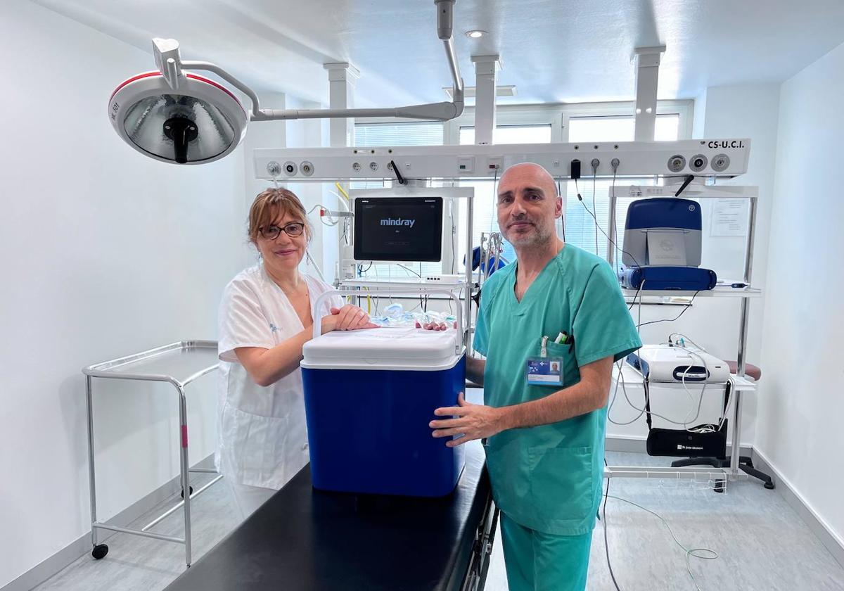 Coordiandores de transplantes en el Hospital General de Segovia.