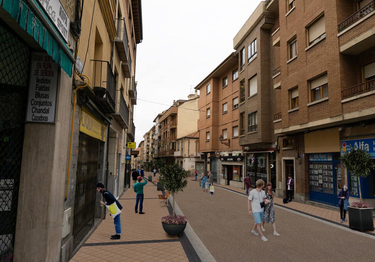 Fotomontaje del aspecto que tendrá la calle Blanca de Silos tras las obras.