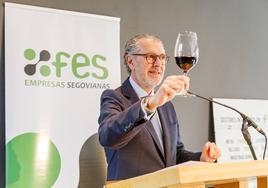 Andrés Ortega, durante el vino de Navidad organizado por la Fes.