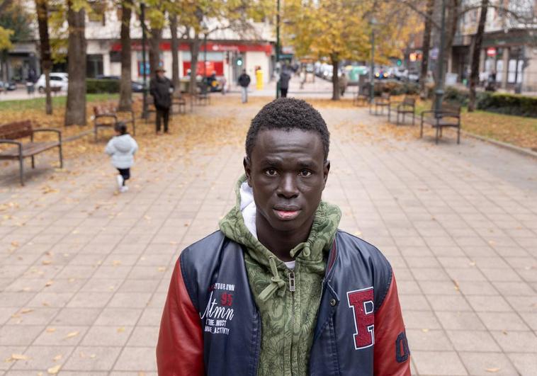 Nicolás Diouf, en la plaza de San Juan.