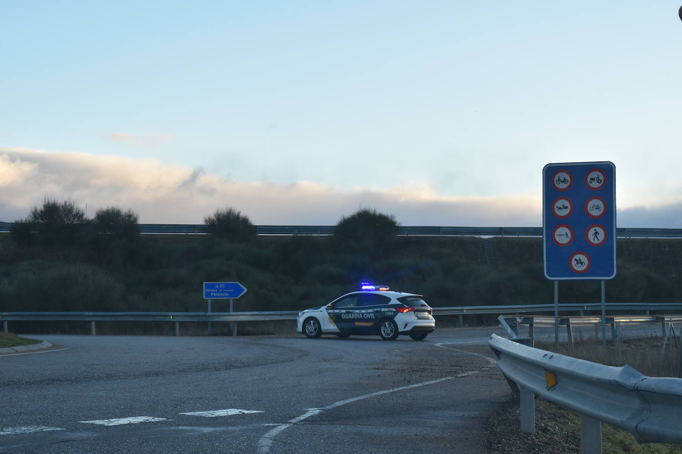 Colisión múltiple en la A-67 en Palencia