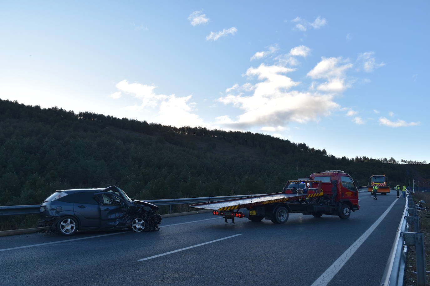 Colisión múltiple en la A-67 en Palencia