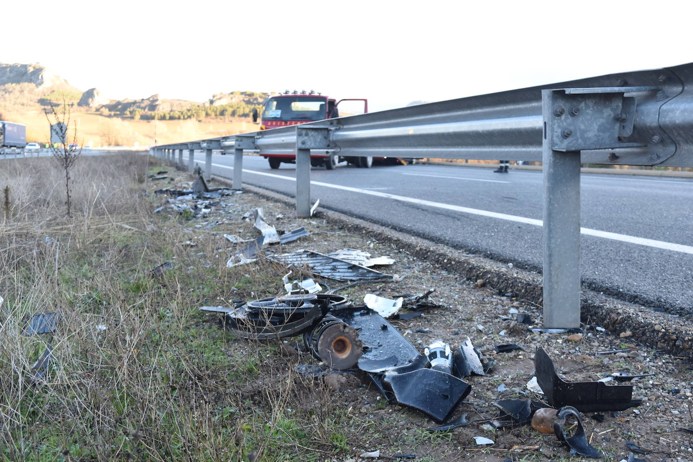 Colisión múltiple en la A-67 en Palencia