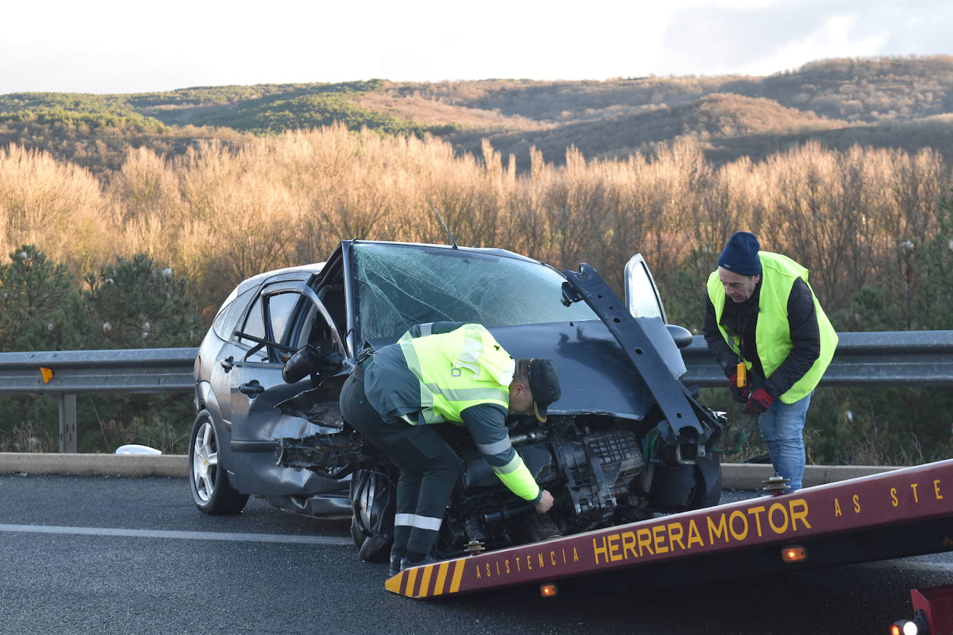 Colisión múltiple en la A-67 en Palencia