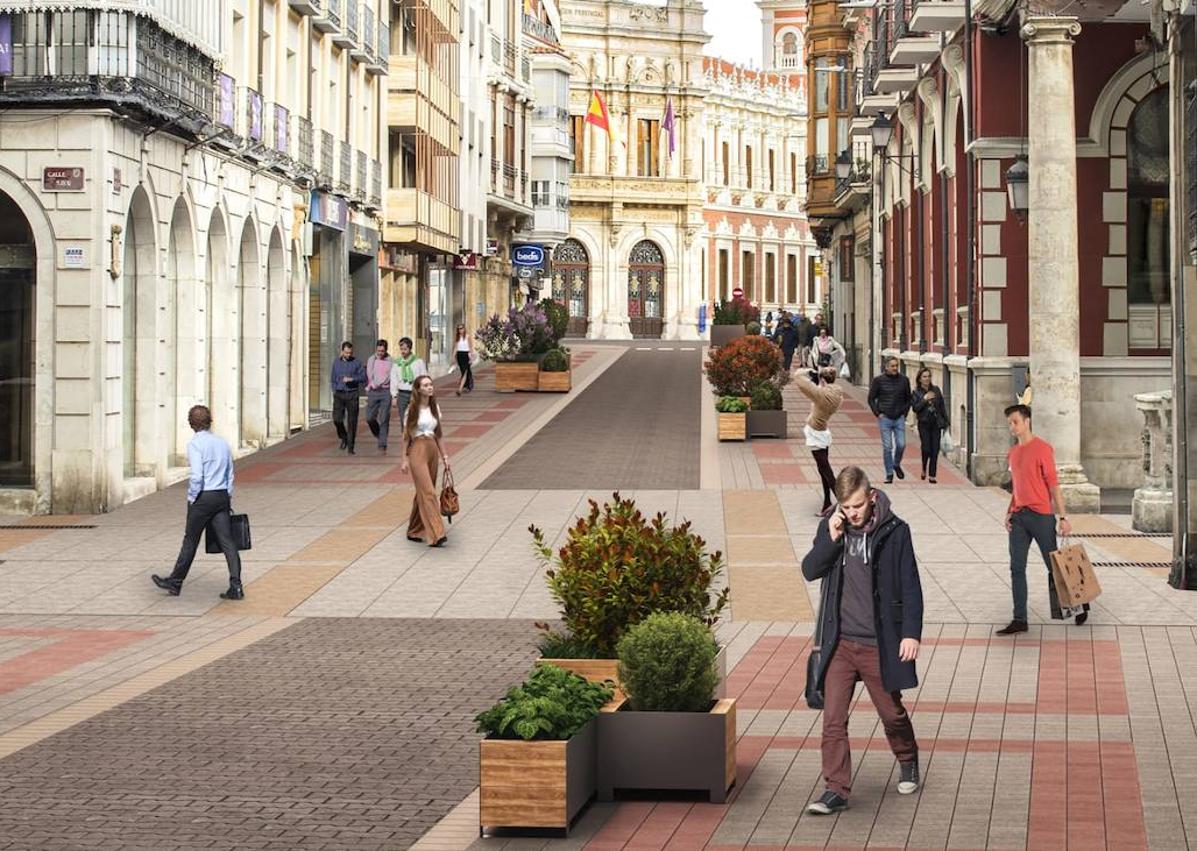 Imagen secundaria 1 - Recreaciones virtuales del aspecto que tendrán las calles Don Sancho, La Cestilla y la plaza de Isabel la Católica tras la reforma.