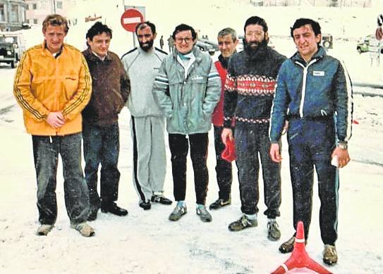 Algunos de los primeros en completar los 28 kilómetros en la década de los 80.