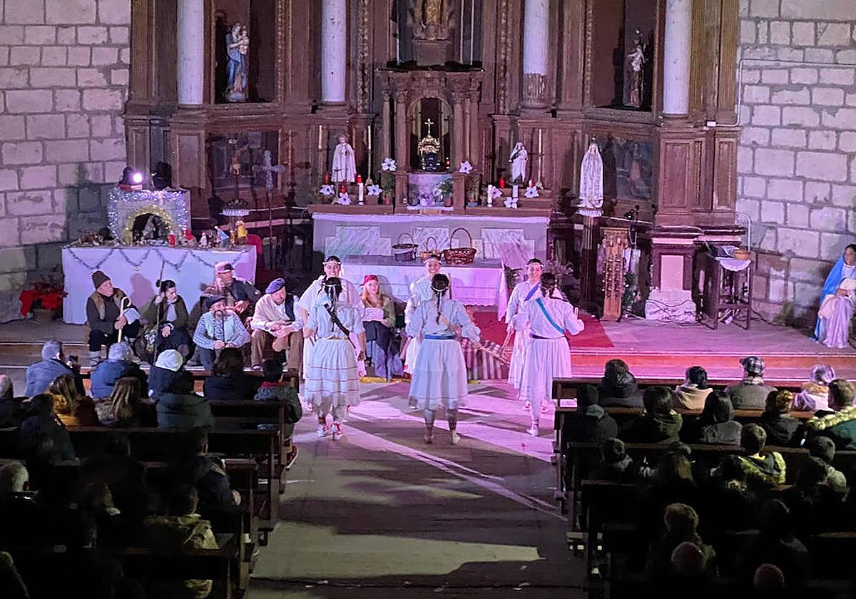 Pastorada celebrada este sábado en Urueña para dar la bienvenida a la Navidad.