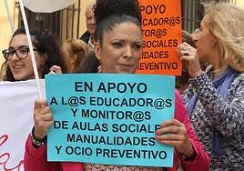 Una de las protestas para reclamar el aumento del precio a percibir por kilómetro recorrido.