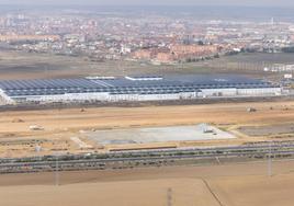 Trabajos en la terminal de mercancías ferroviarias de Valladolid, en una imagen de febrero de este año.