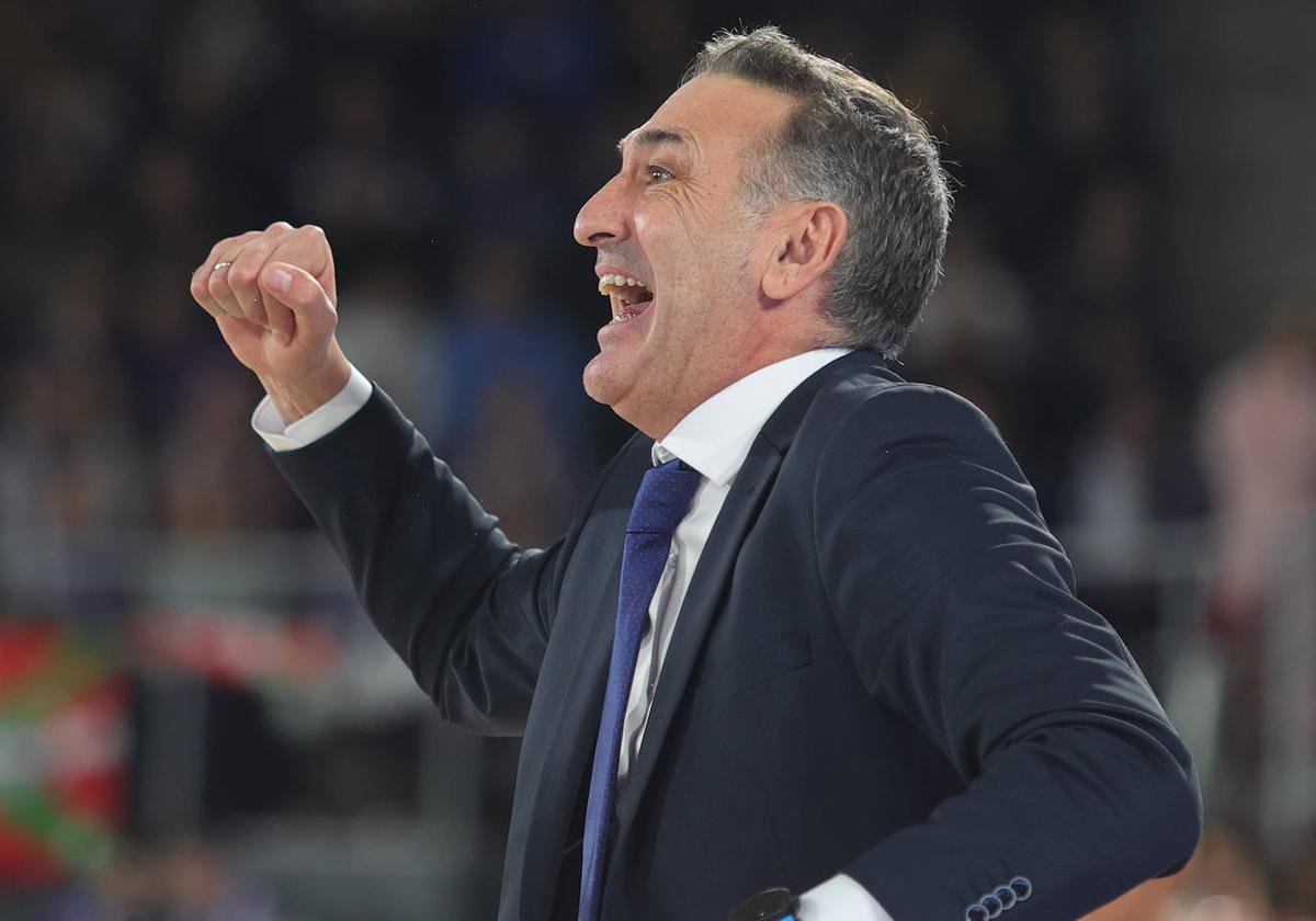 Luis Guil, en el partido ante el Bilbao Basket.