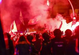 Disturbios ante la sede del PSOE en la calle Ferraz.