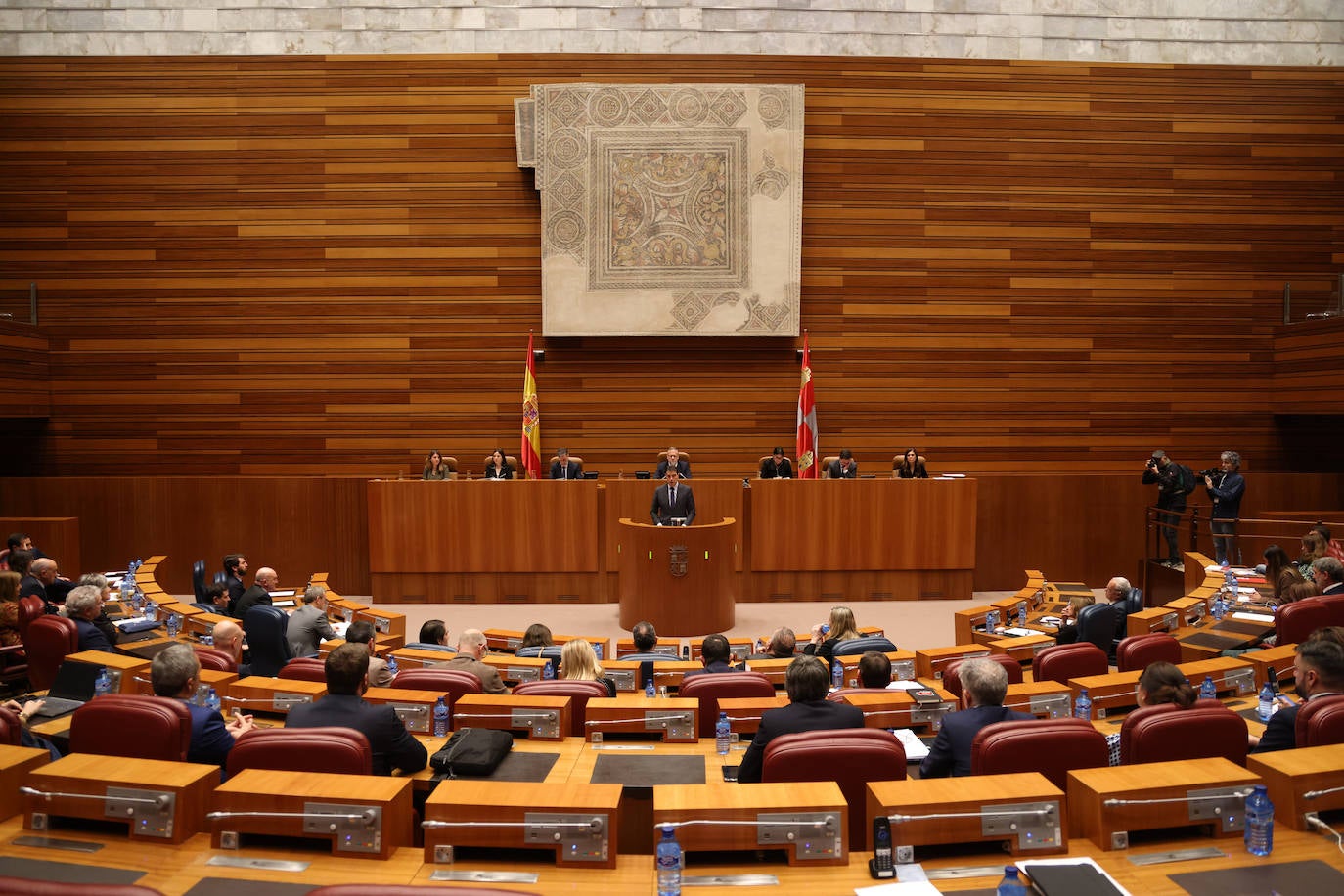 El hemiciclo, durante la sesión. 