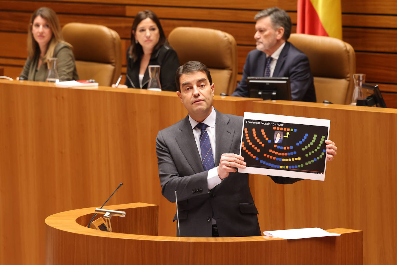 Ángel Ibáñez muestra un error socialista en otra votación anterior. 