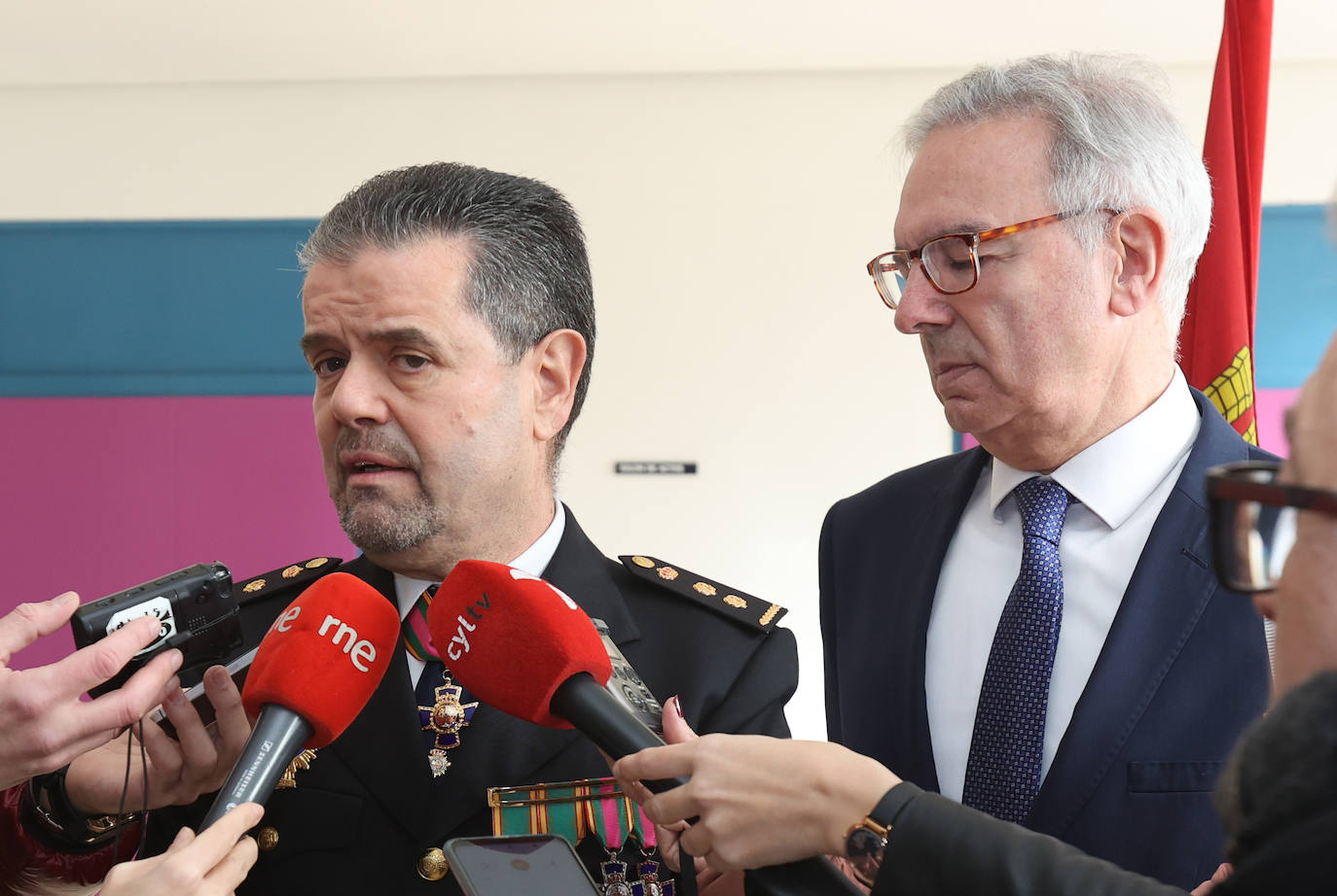 Acto para celebrar los 199 años de historia de la Policía Nacional de Palencia, este viernes.