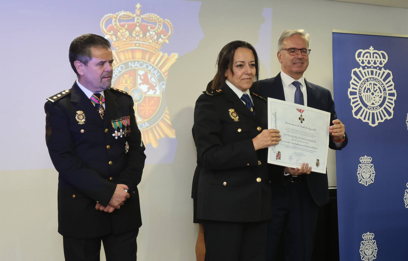 Acto para celebrar los 199 años de historia de la Policía Nacional de Palencia, este viernes.