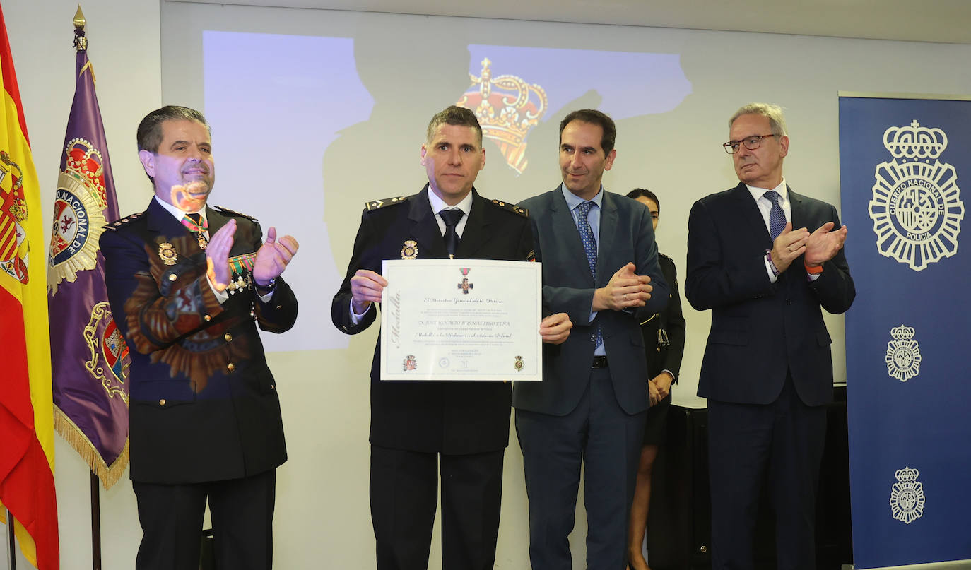 Acto para celebrar los 199 años de historia de la Policía Nacional de Palencia, este viernes.