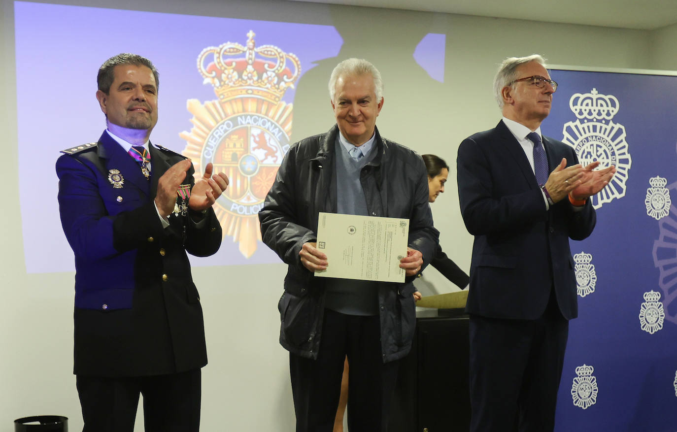 Acto para celebrar los 199 años de historia de la Policía Nacional de Palencia, este viernes.