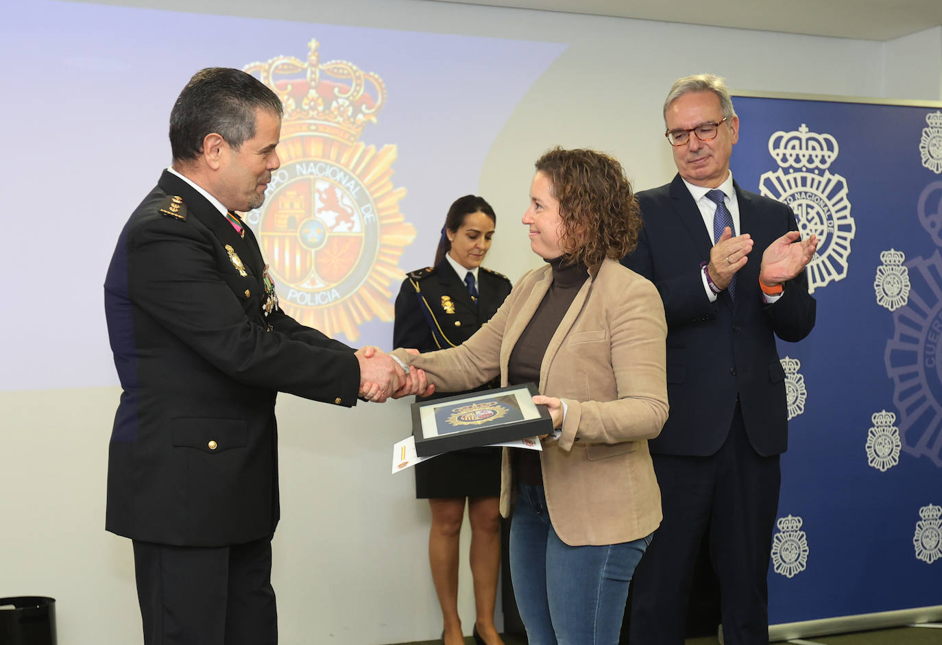 Acto para celebrar los 199 años de historia de la Policía Nacional de Palencia, este viernes.