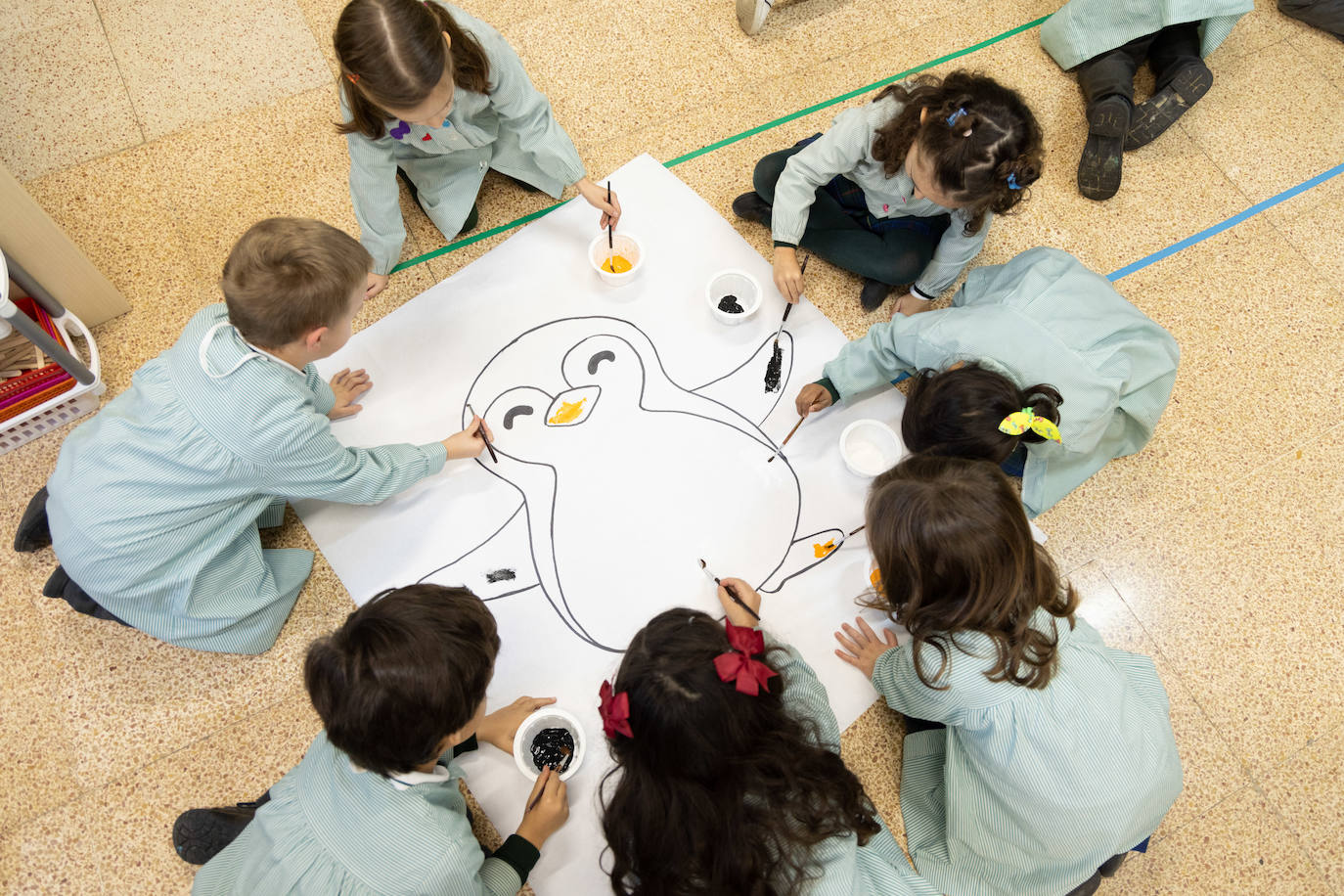 Niños y niñas del colegio Safa Grial de Valladolid.