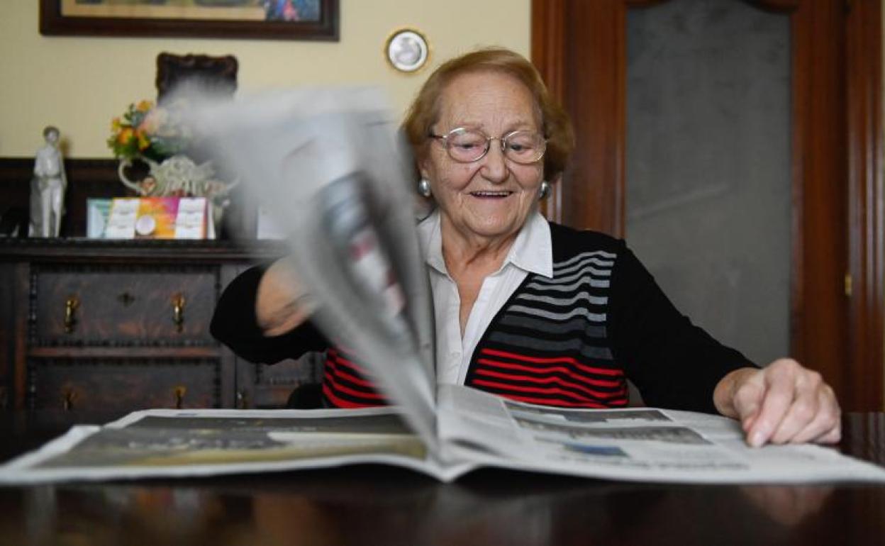 Mercedes Ruiz-Colmenares, en su casa de Valladolid. 