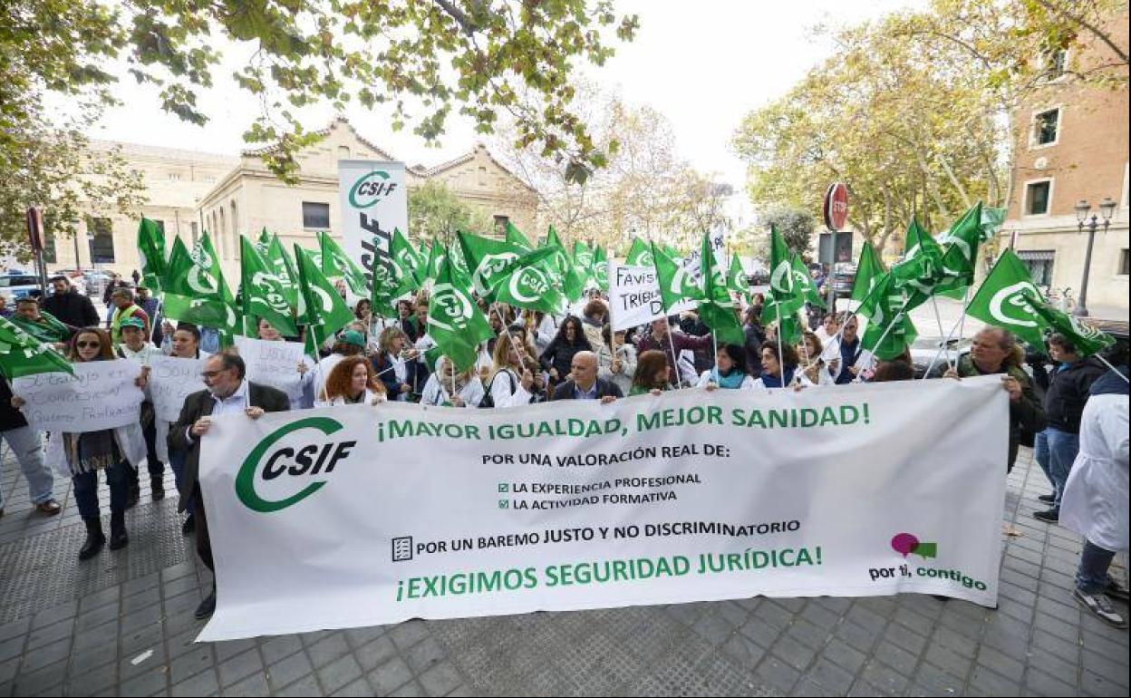 Manifestación de CSIF, en una imagen de archivo.