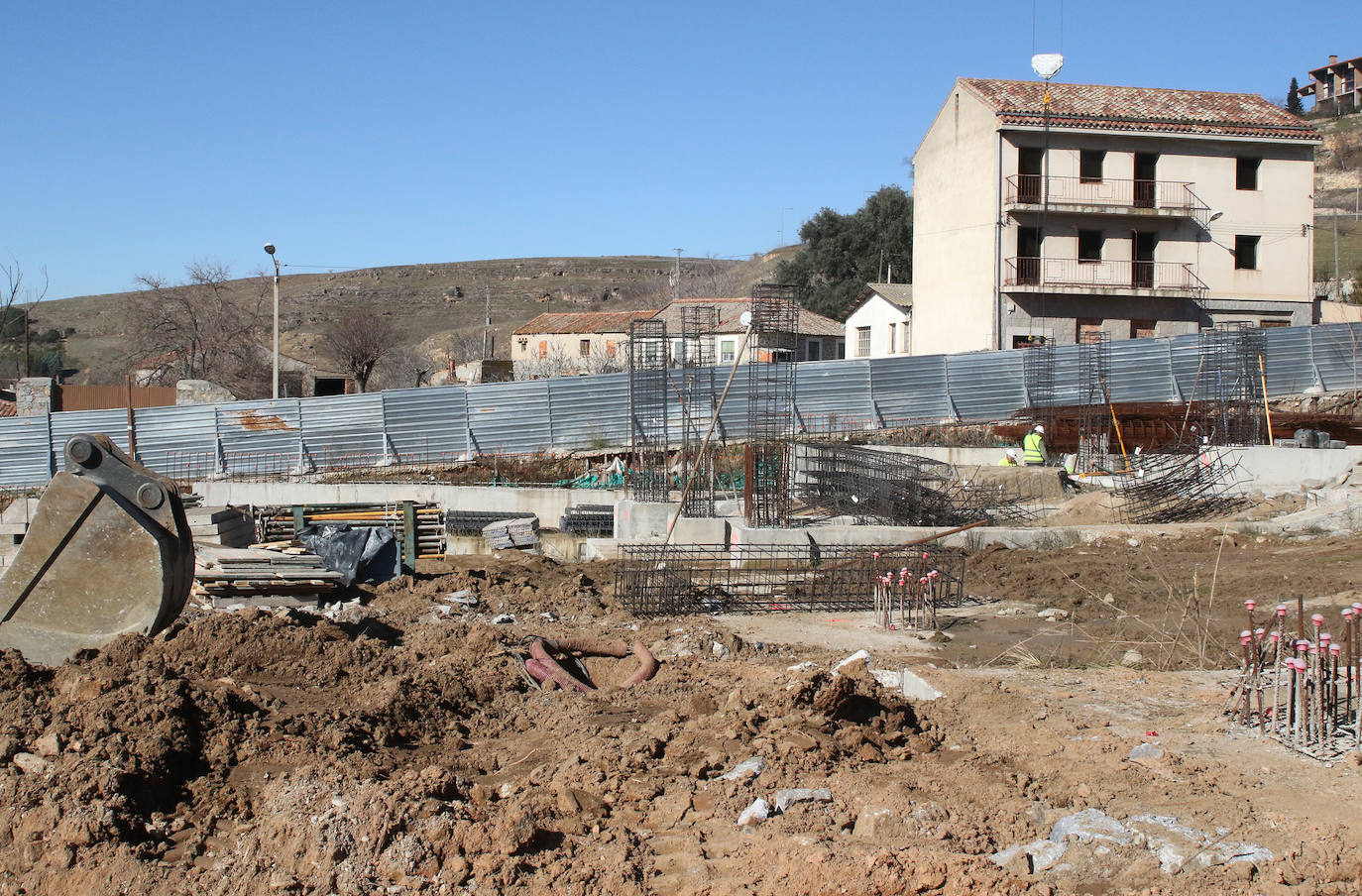 Obras de construccion del Instuto de San Lorenzo. 