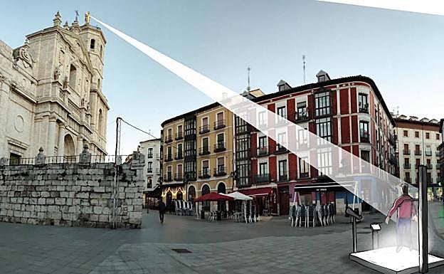 Fotomontaje con uno de los supuestos puntos de recarga de la red. 