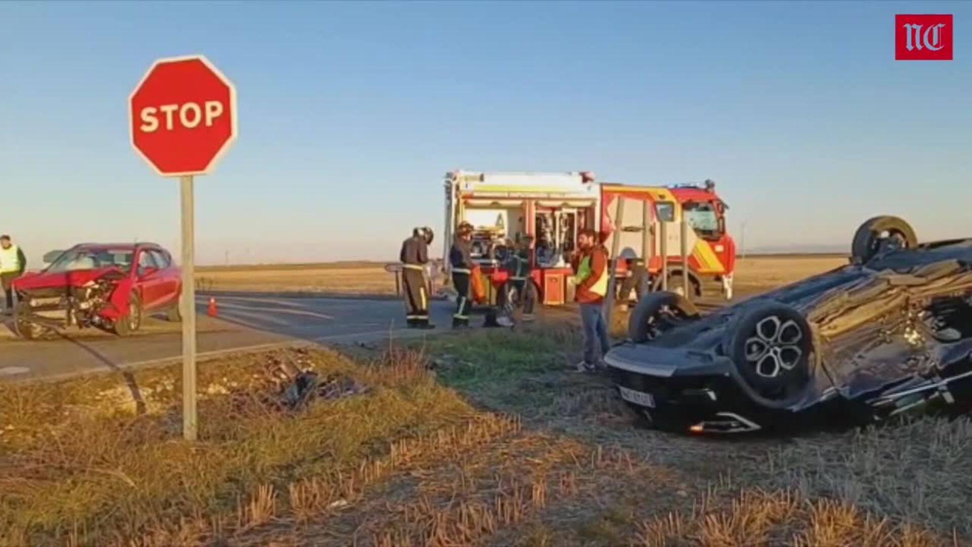 Dos heridos en un accidente en Cogeces del Monte
