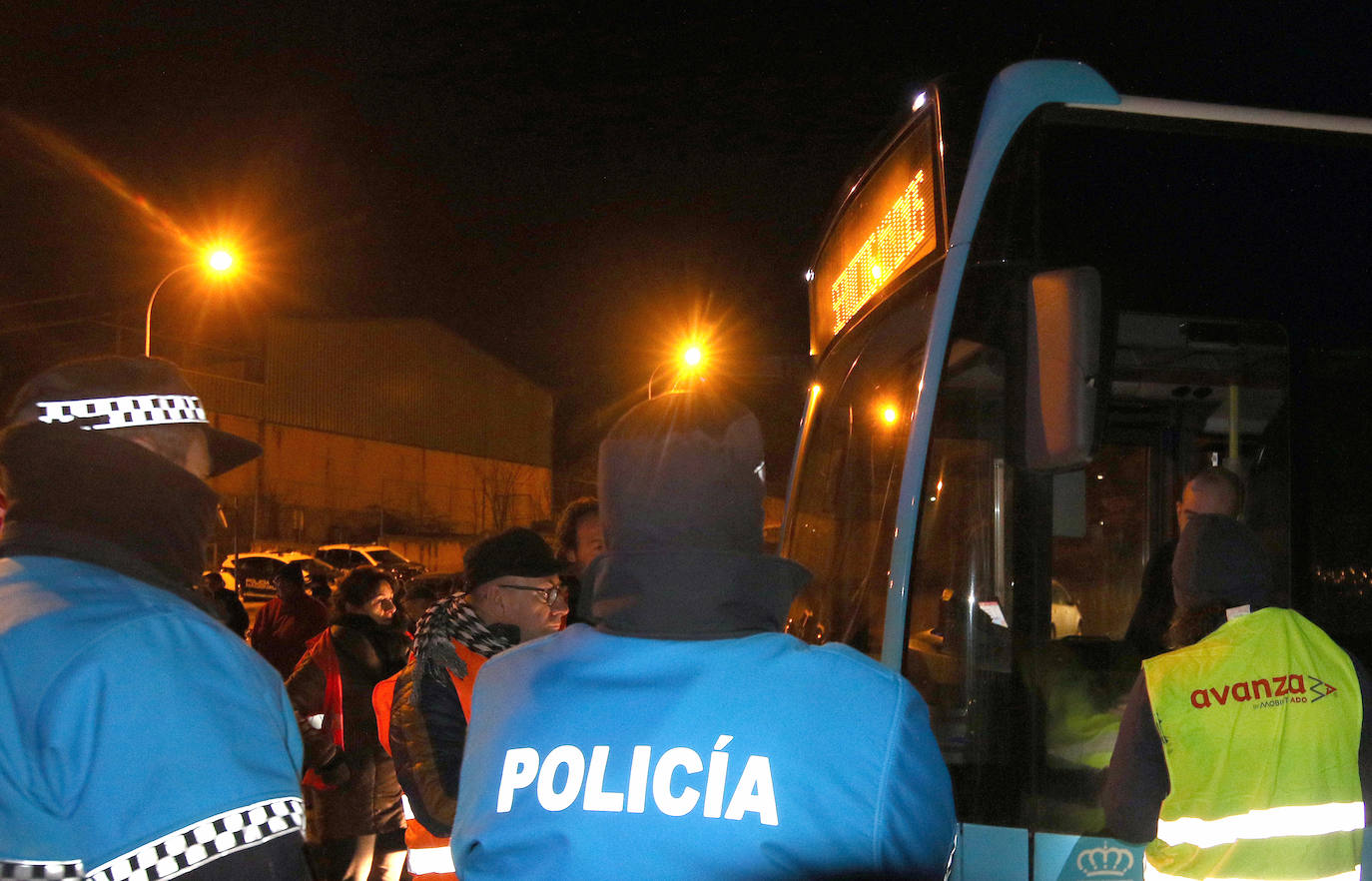 Huelga de los autobuses urbanos en Segovia. 