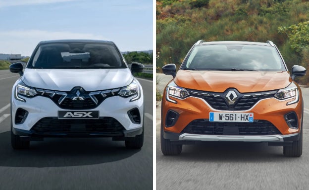 Los frontales del ASX y del Captur. 