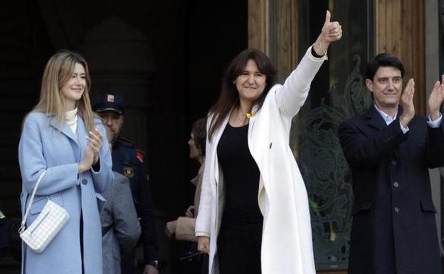 Laura Borràs, a la entrada del juicio