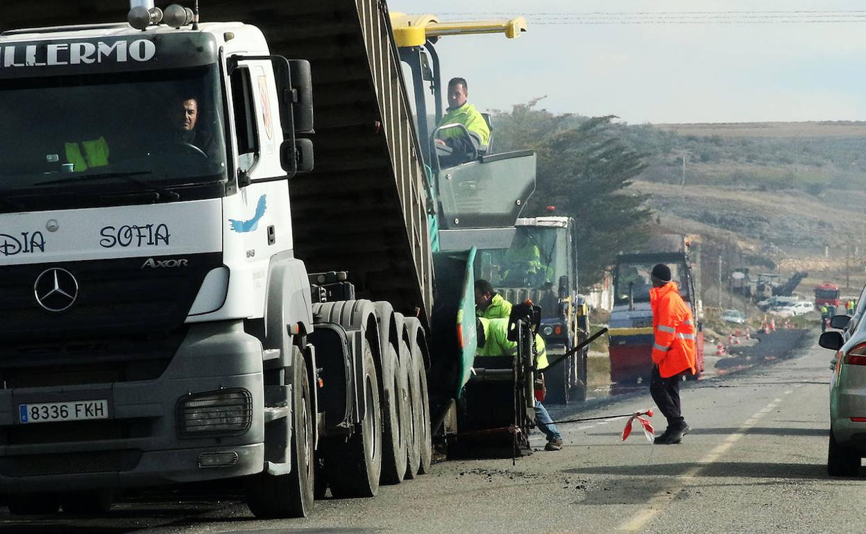 Las máquinas, en la CL-607. 